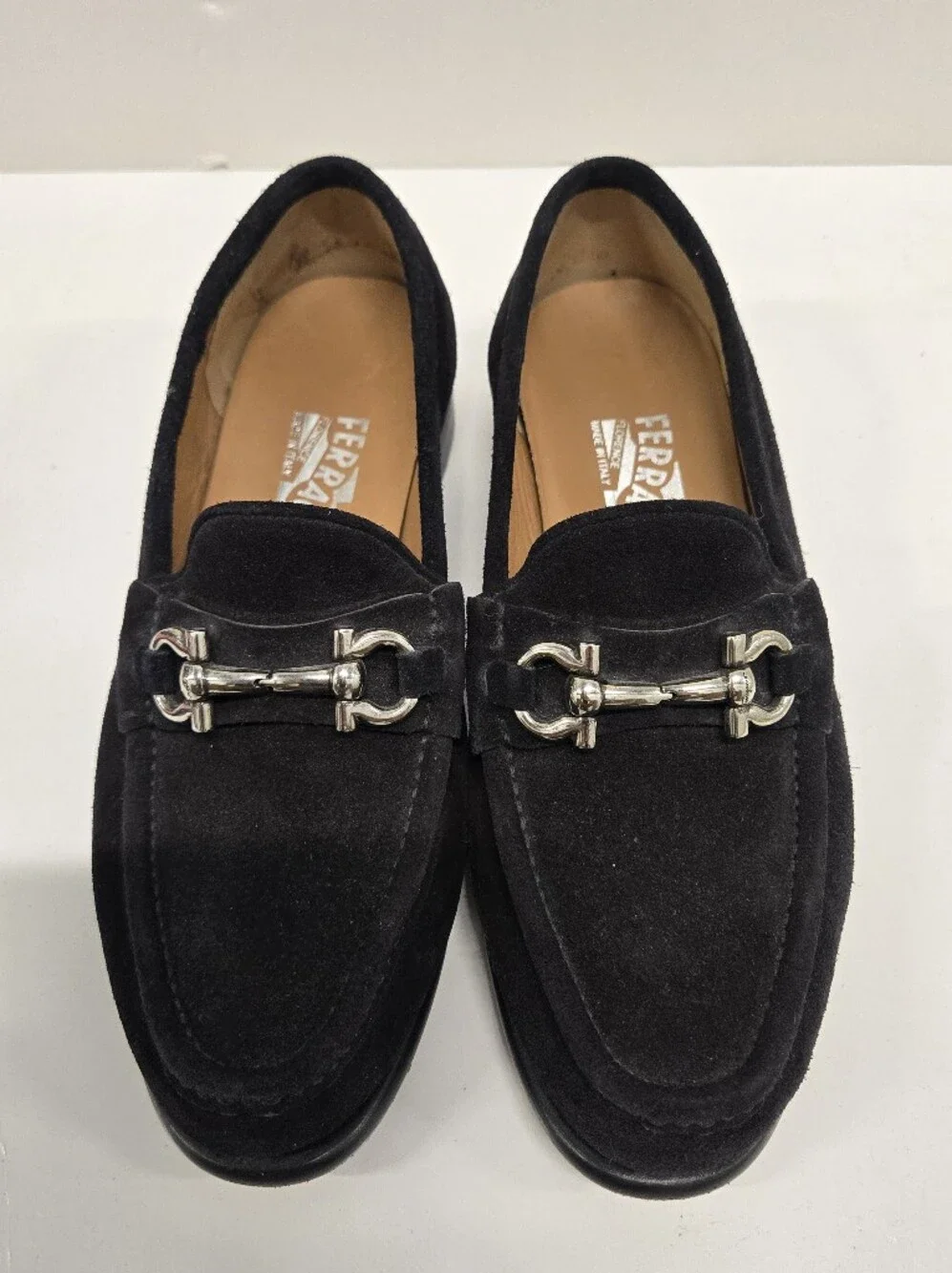 Ferragamo Men's ‎ Suede Gancio-Bit Loafers
